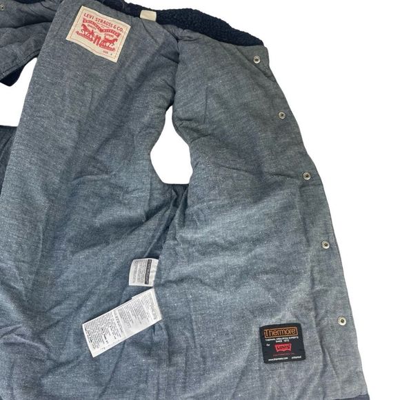 Levi's Thermore Snap Vest With Sherpa Collar - Sz Small - Picture 8 of 10
